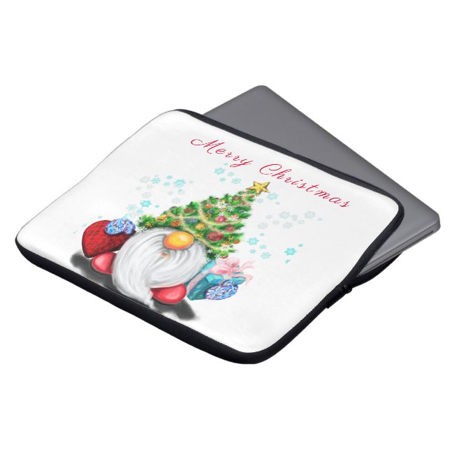 Jul Laptop sleeve Gnome med gåvor (Framsida topp)