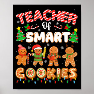 Jul lärare för smarta kakor rolig söt ging poster