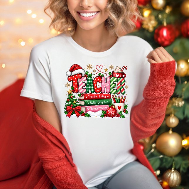 Jul Lärare Inspiration T-Shirt (Christmas Teacher Inspiration T-shirt. )