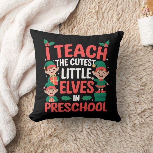 Jul lärare Jag lär söteste tomte förskola  Kudde (Filt)