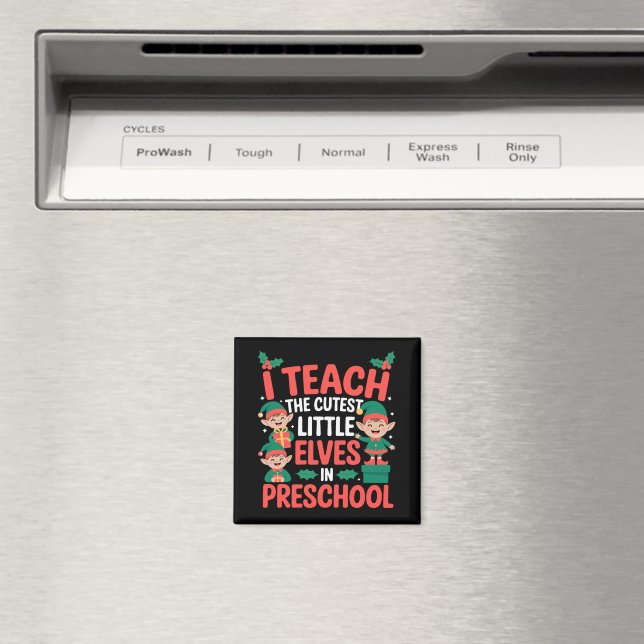 Jul lärare Jag lär söteste tomte förskole  Magnet (In Situ (Dishwasher))