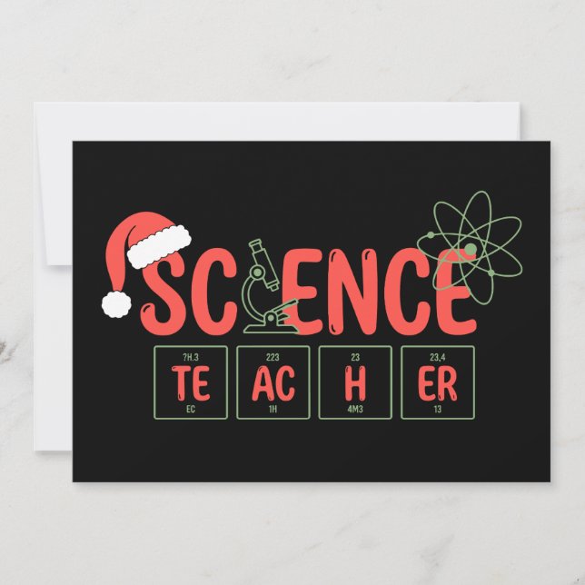 Jul lärare jul periodiska systemet Atom jul Inbjudningar (Framsida)