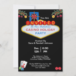 Jul Las Vegas Casino Stil Julfest Inbjudningar