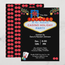 Jul Las Vegas Casino Stil Julfest Inbjudningar