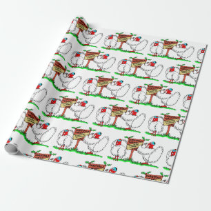 Jul Låst Kalkon Tecknad Jul Presentpapper
