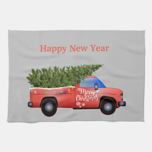 Jul Lastbil Kökshandduk (Horisontell)