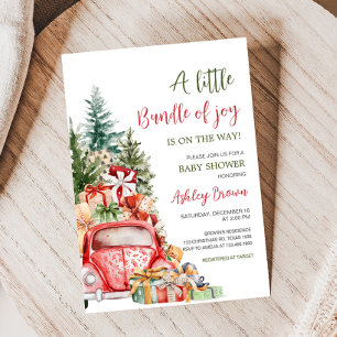 Jul Lastbil-paket med Joy Baby Shower Inbjudningar