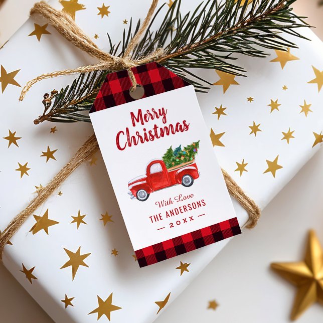 Jul Lastbil Red Buffalo Play God jul Presentetikett (Skapare uppladdad)