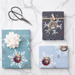 Jul "Låt det snöa" 2 Anpassningsbar Fotosnöflingan