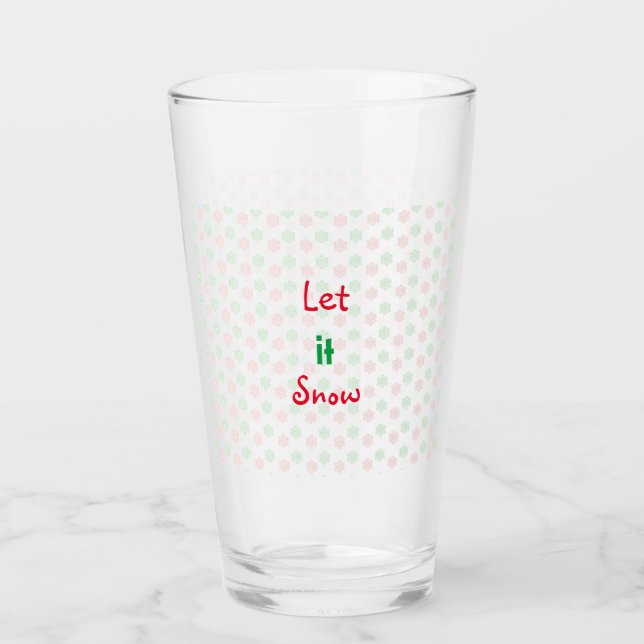 Jul låt det snöa Glass Kopp (Framsida)