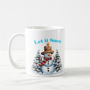 Jul Låt det snöa Snögubbe Mugg 11 oz