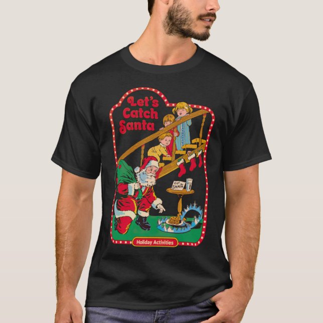 Jul Låt oss Catch Santa T Shirt (Framsida)