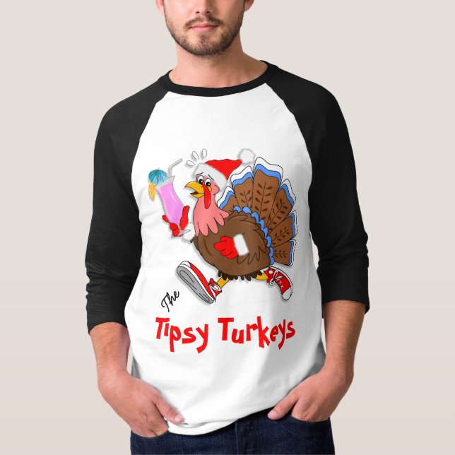 Jul lätt berusade Turkiet - Posta-Springa T-shirt (Framsida)