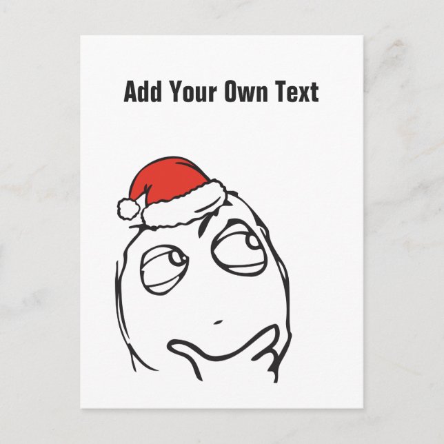 Jul Le Me Memes Tänk Anpassad text REDIGERBAR Helg Vykort (Framsida)