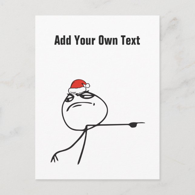 Jul Le Me Memes Ut Anpassningsbar text REDIGERBAR Helg Vykort (Framsida)