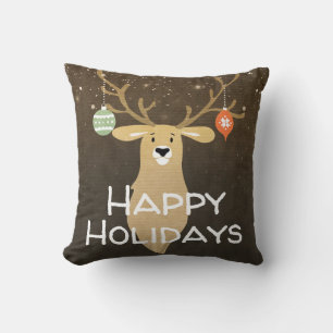 Jul Ledighet Rustik Hjort Vinter Whimsy Kudde