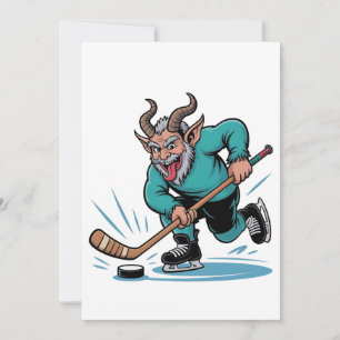 Jul Lekar Ishockey Kuslig Jul Sport Anteckningskort