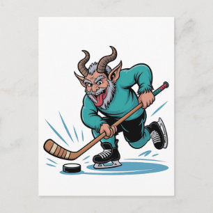 Jul Lekar Ishockey Kuslig Jul Sport Helg Vykort