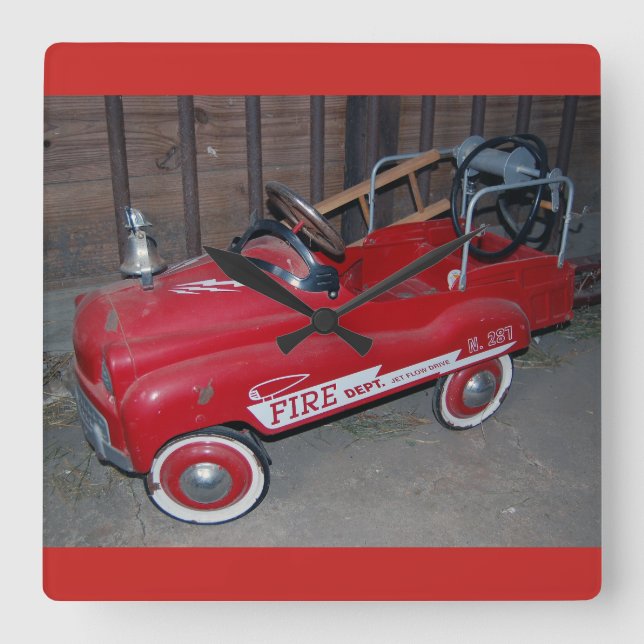 Jul Leksak Fire Lastbil Fyrkantig Klocka (Framsida)