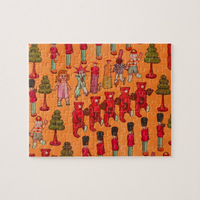 Jul Leksak Vintage Barn Play Pussel (Horisontell)