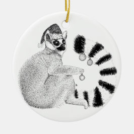 Jul Lemur Julgransprydnad Keramik