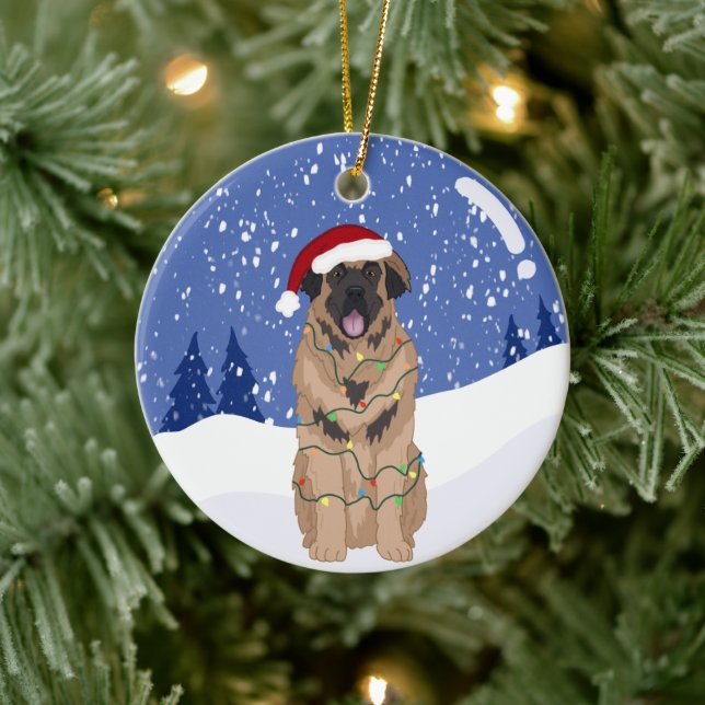 Jul Leonberger  Julgransprydnad Keramik (Träd)