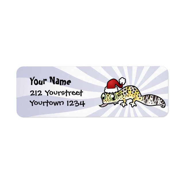 Jul Leopard Gecko Returadress Etikett (Framsidan)