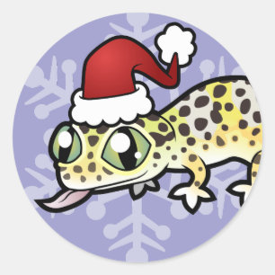 Jul Leopardgecko Runt Klistermärke