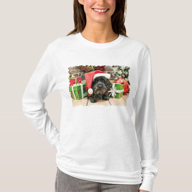 Jul - Lhasa Apso - skälmskt naturväxen Tee Shirt (Framsida)