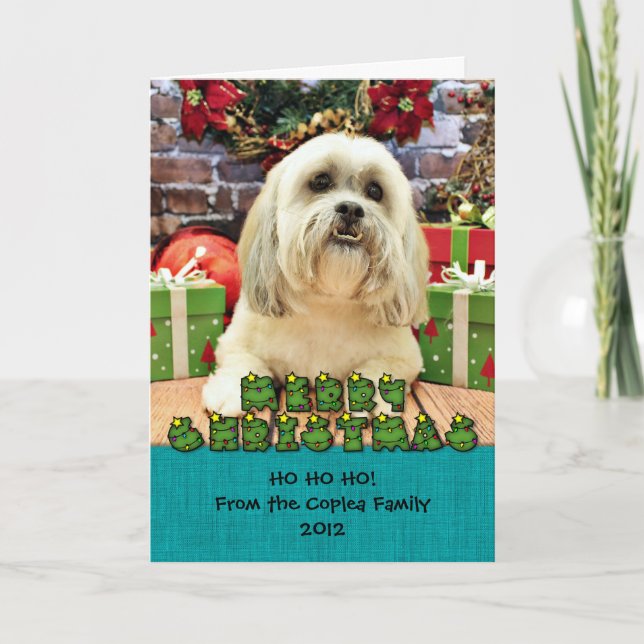 Jul - Lhasa Apso - solo Helgkort (Framsida)