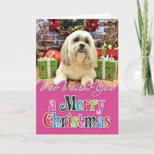 Jul - Lhasa Apso - Solo Helgkort