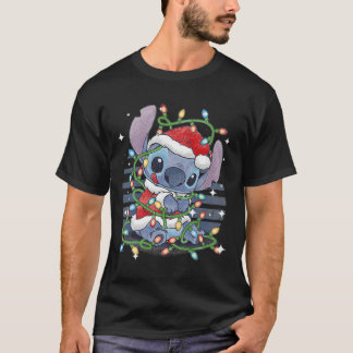 Jul Lilo och Stitch jul Ljus Classi T Shirt
