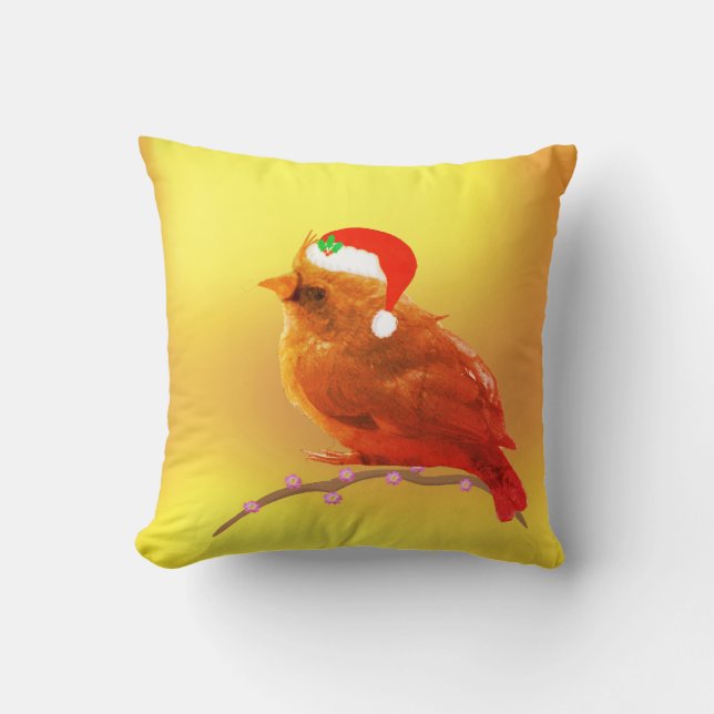 Jul Liten Fågel Kudde (Framsida)