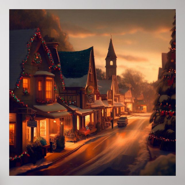 Jul - liten stad 1 poster (Framsidan)
