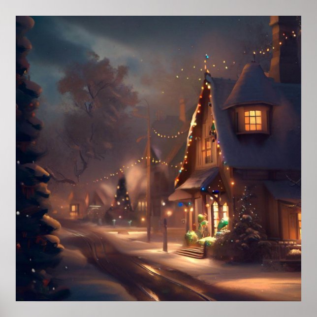 Jul, liten stad 2 poster (Framsidan)