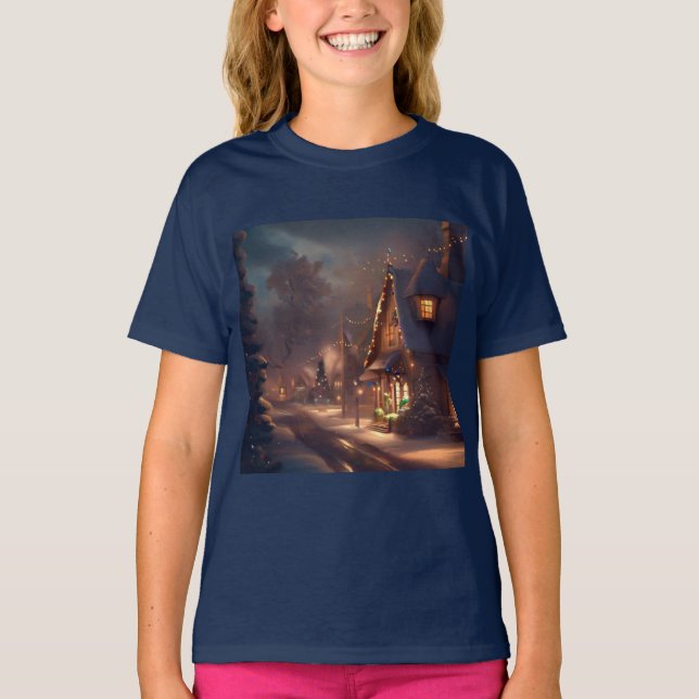 Jul, liten stad 2 t shirt (Framsida)