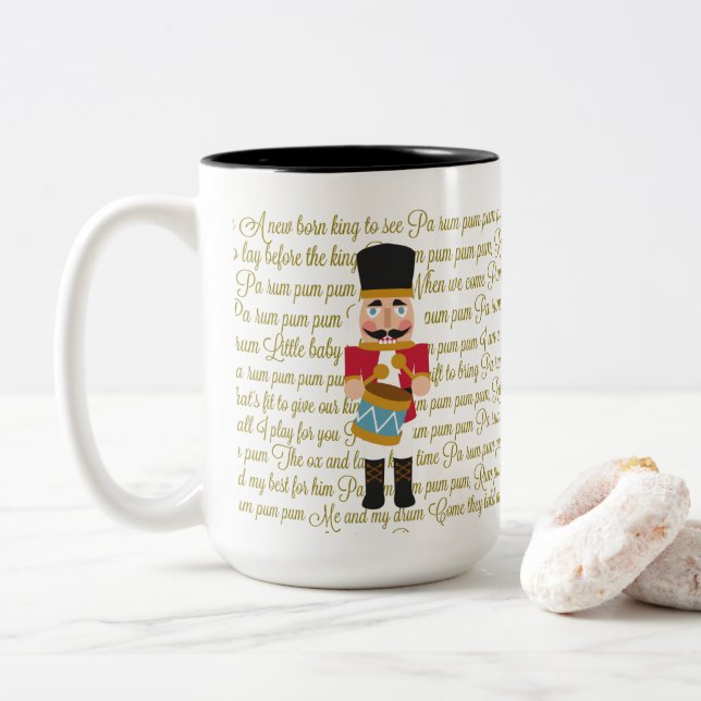 Jul Little Drummer Boy Två-Tonad Mugg (Med munk)