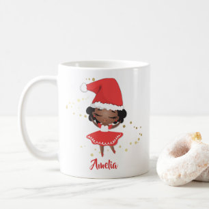 Jul Little Girl Ballerina, Santa Hat Kaffemugg