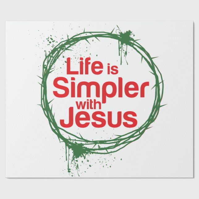 Jul Livet Är Enklare Med Jesus Presentpapper (Platt)