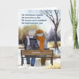 Jul Livspartner Senior Gay Par Vinter Helgkort