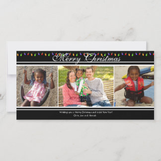 Jul-Ljus 3-foto-julkort Julkort