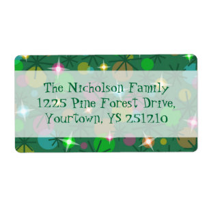 Jul-Ljus-adressetikett för stor mitttext Fraktsedel