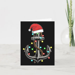 Jul Ljus Anchor Boating Sailing Funny Boat Kort