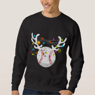 Jul Ljus Baseball Boll Funny Julafton Lång Ärmad Tröja