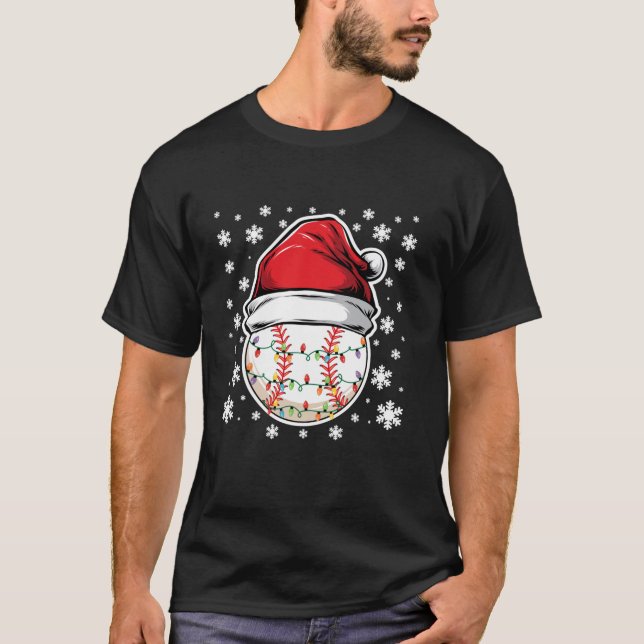 Jul Ljus baskiska med Snöflingor T Shirt (Framsida)
