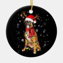 Jul Ljus Boxer Hund med hornhinnor