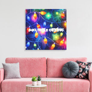 Jul Ljus Bright Helgdag Whimsical Merry Canvastryck