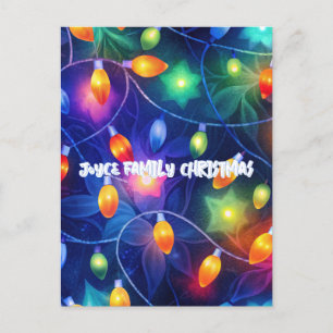 Jul Ljus Bright Helgdag Whimsical Merry Vykort