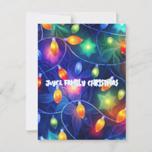 Jul Ljus Bright Helgdag Whimsical Merry Vykort