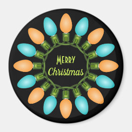 Jul Ljus Circle i Orange och Blue Magnet